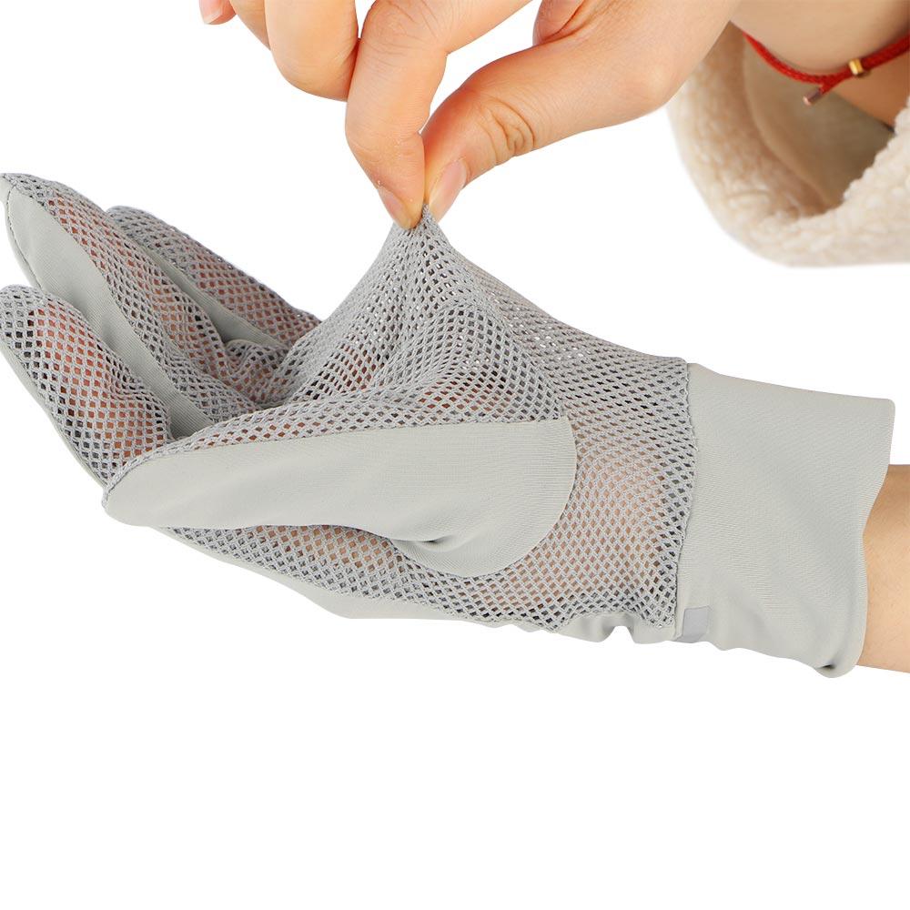 Fashion Thin Mesh Summer Breathable Anti-UV Sunscreen Gloves Mittens Driving Gloves