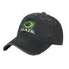 Brazil Flag Brazilian  Baseball Caps Vintage Distressed Cap Men Women Outdoor Travel Adjustable Fit Hats Cap