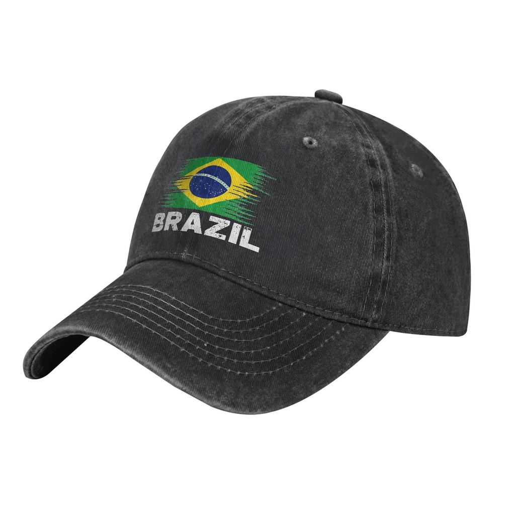 Brazil Flag Brazilian  Baseball Caps Vintage Distressed Cap Men Women Outdoor Travel Adjustable Fit Hats Cap