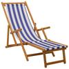 Foldable Sun Lounger 3 Positions Solid Eucalyptus Wood