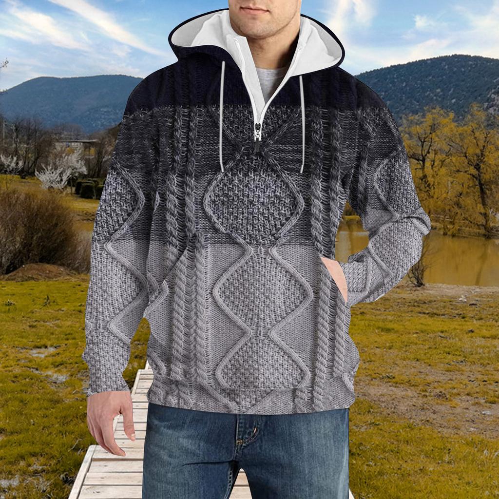 Spring And Autumn Men's Standing Collar Sweatshirt Is Outdoor Casual Sweaters Tops
