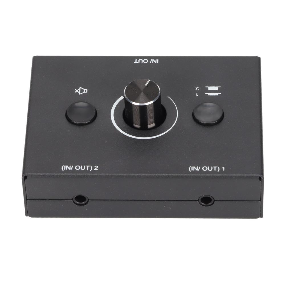 Plug and Play 3.5mm Bidirectional Switching Splitter Manual Selector Box  Audio Device Switching