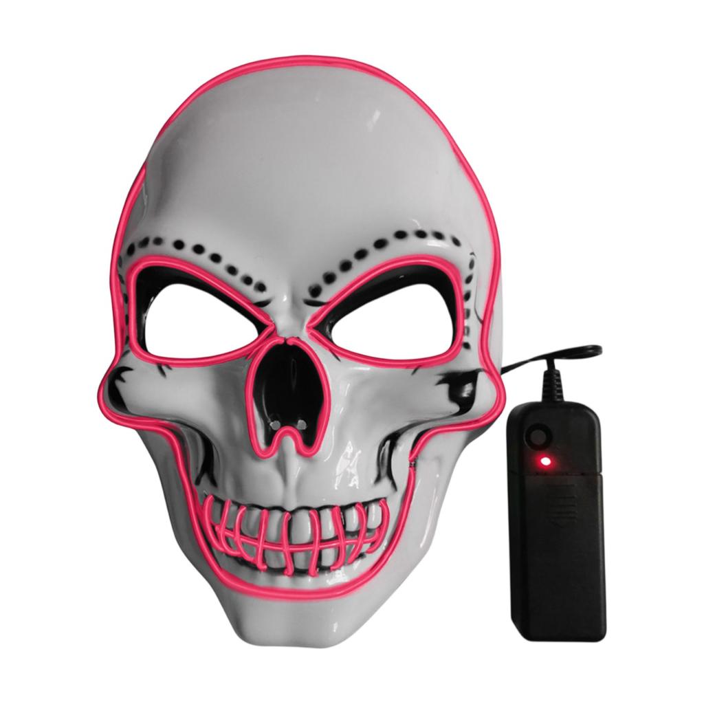 PVC Whites Skulls Mask Led Mask Halloween Luminous Mask Holiday Party Luminous Cold Light Masks