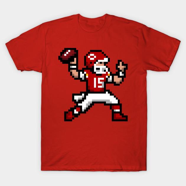 Men Black Print T-shirt Mahomes No-Cut Heat Transfer Print Cotton Tshirt