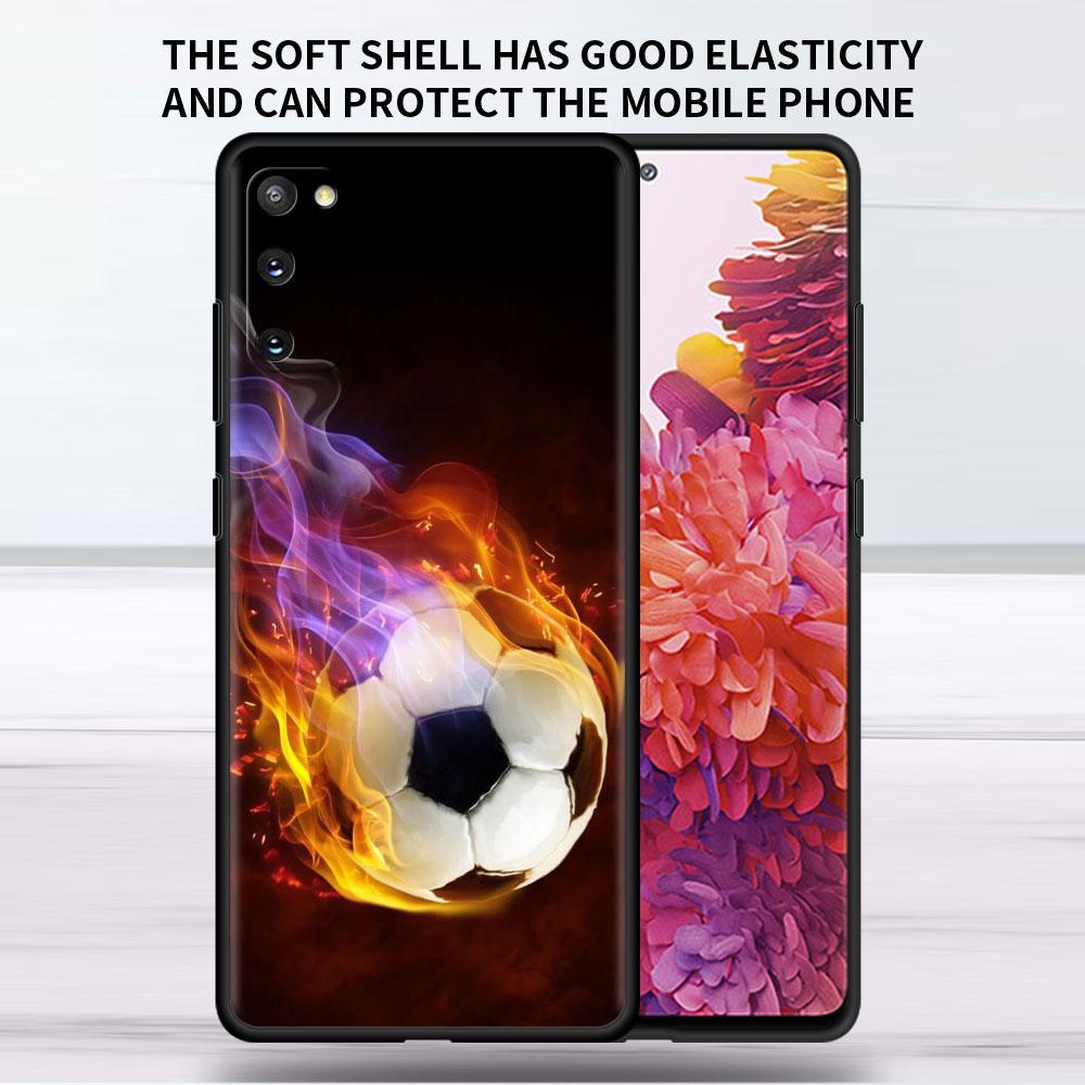 Мягкий чехол для Samsung Galaxy Note 20 Ultra 10 Plus Lite A50 A70 A20 A40 A20e 9 8 A60 A10e Funda Phone Cover Football Soccer Capa
