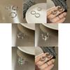 Elegant Geometric Design Colorful Flower And Star Ring For Trendy Women