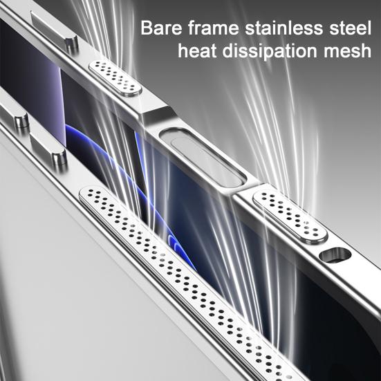 Металлический чехол для телефона для IPhone 17/17 Pro/17 Max/17 Air Съемная крышка объектива и чехол для телефона с теплоотводом Ультратонкая защитная рамка