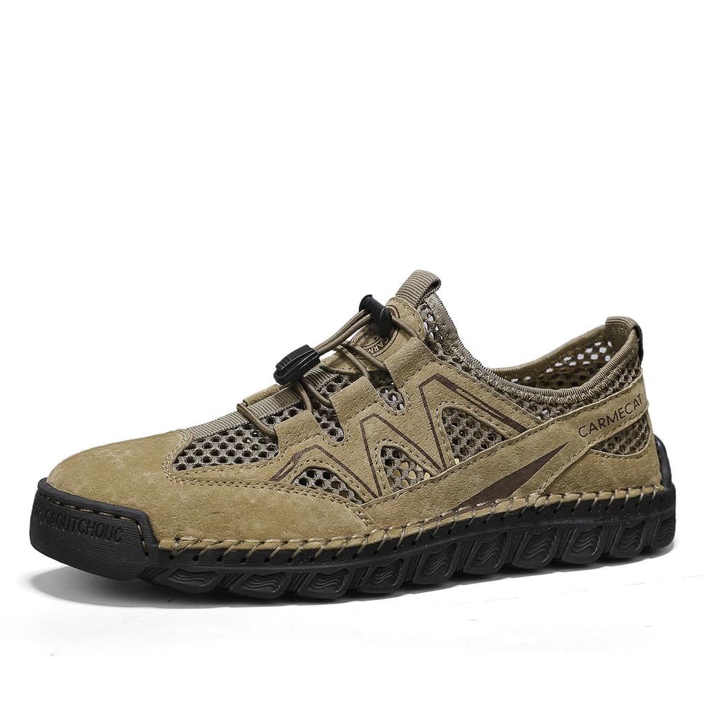 Летние мужские сандалии Сандалии для улицы из сетки Мягкие мужские сандалии Шлепанцы Сандалии ручной работы Римские тапочки для улицы