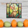 Easter Pendant Hanging Decoration with Lanyard Easy To Hang Rabbit Pattern Design Wide Application Window Acrylic Pendant