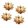 Pure Brass Diya Lamp for Pooja, Indian Diyas Decoration Items - Decorative Deepak Combo Set of 4