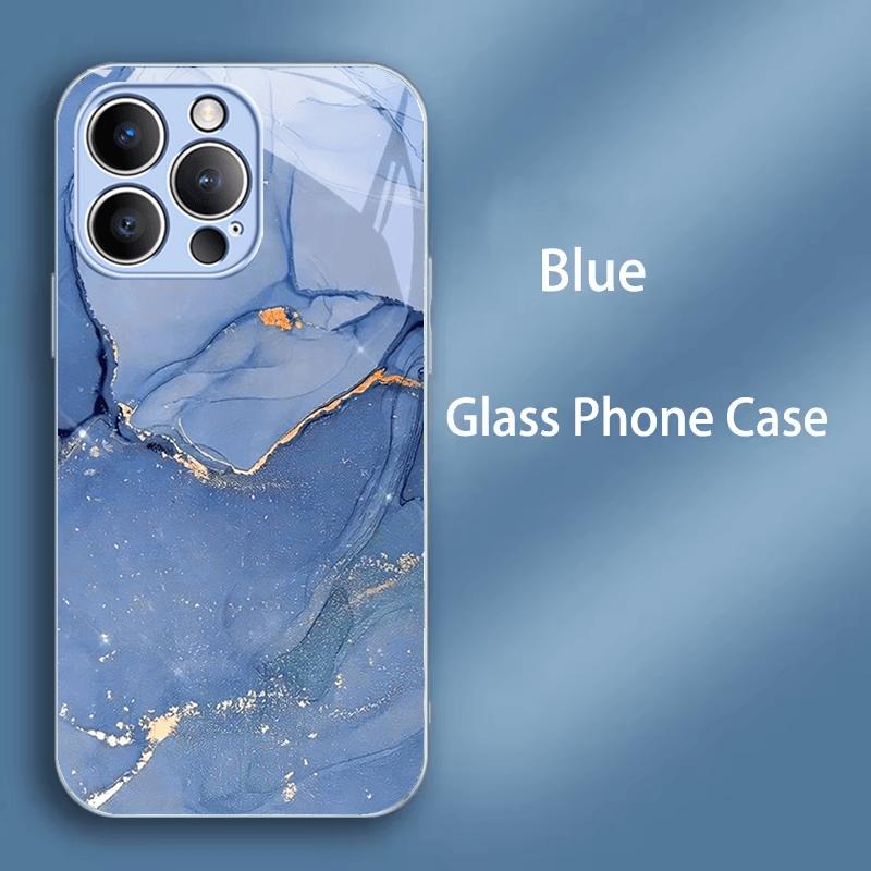 Роскошное закаленное стекло для чехла iPhone 16e iPhone16 Plus Жесткая ПК-стеклянная крышка для телефона для iPhone 14 15 11 Pro Max 12 13 Mini Бампер