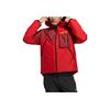 Color Block Hooded Cotton Jacket Men Jackets Light-Crimson HE7337