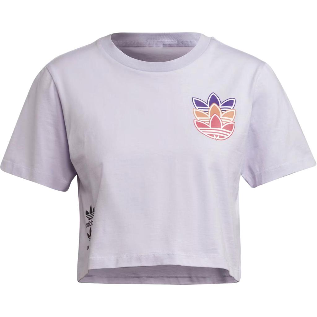 Adidas Originals Logo Play Tee Women Tops Light-Purple H22754