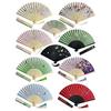 Silk Folding Fan, Bamboo, Simple, Luxury Silk Fan, Short-Rib Fan, Large, for Yukata, Kimono, Traditi