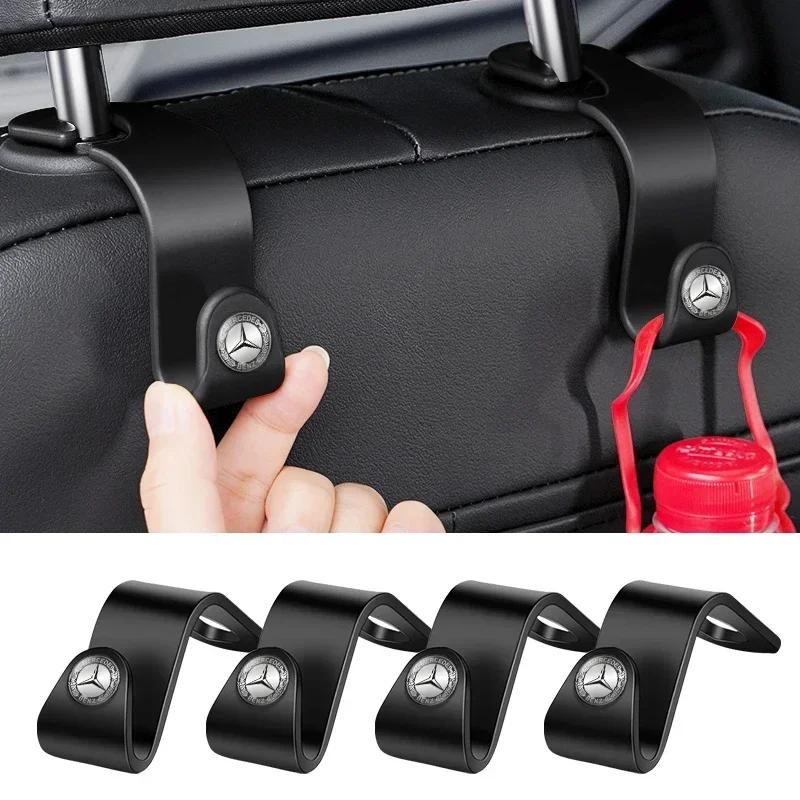 WROIR1 2025 For Benz AMG 1/2pcs Car Clips Front Seat Headrest Organizer Holder For Mercedes Benz C180 C200 C260 C300 W108 W124 W126 W14