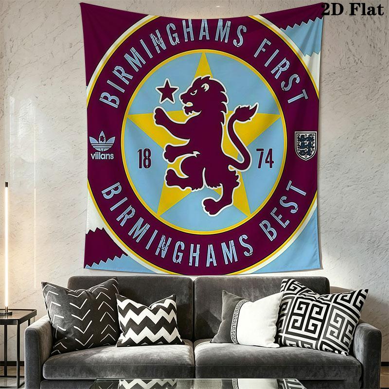 Aston Villa procession Wall Hanging Printed Fabric Blanket Decorative Tapestries for Bedroom Living Room Home Decor
