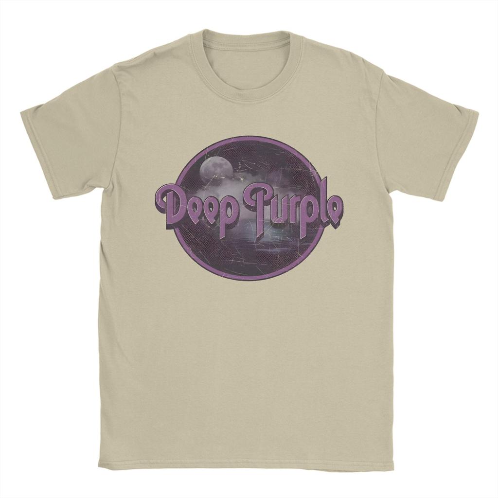Футболка с принтом Deep Purple Летняя Хиппи Футболки Унисекс Хлопок Удобная Оверсайз Одежда Короткий Рукав Забавные Топы