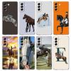 Чехол для телефона Samsung Galaxy S25 S24 S23 FE S22 Ultra S20 S21 5G S10 Plus S10E Мягкий прозрачный чехол Конный спорт Лошадь