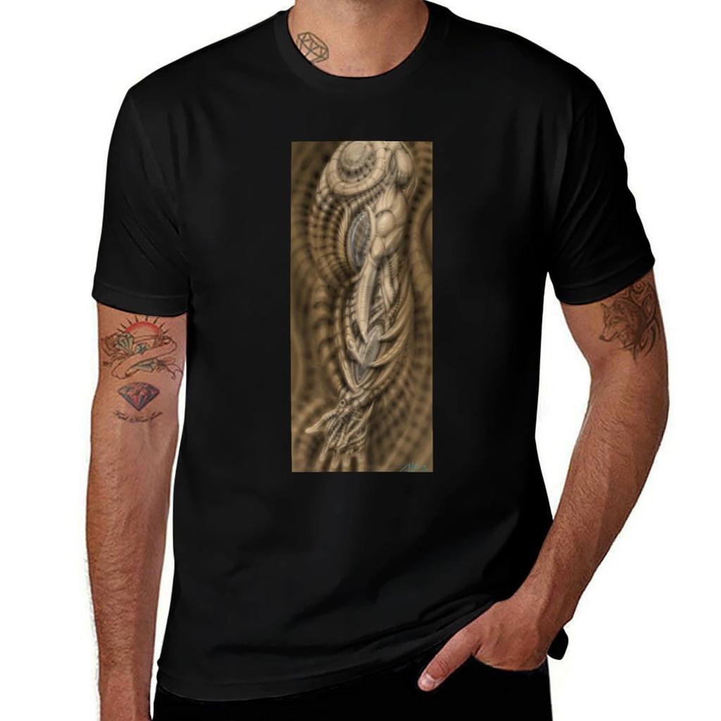 Hr Giger Tribute Arm Tshirt Odor Resistant Short Sleeve Top Tshirt