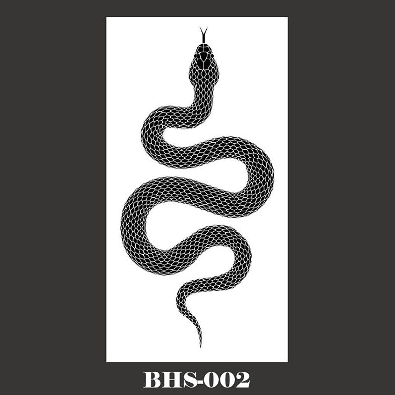 1шт черная змея водонепроницаемый поддельные татуировки временные татуировки наклейки