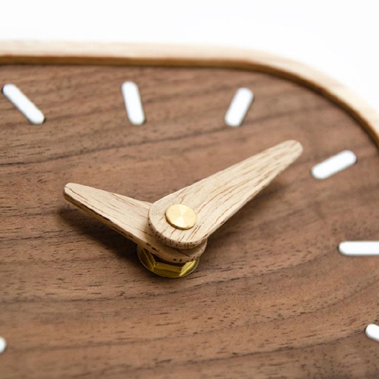 Небольшие деревянные настольные часы с роскошным ореховым оттенком, бесшумные, для спальни, в подарок