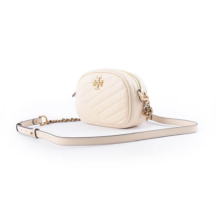 Tory Burch TB Kira Lambskin Quilted Leather Chain Shoulder Bag Women shoulder bag Cream-White 90450-122