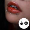 Women Stainless Steel No Piercing Eyebrow Stud Set No Piercing Jewelry Fake Lip Stud Ball Nose Ring