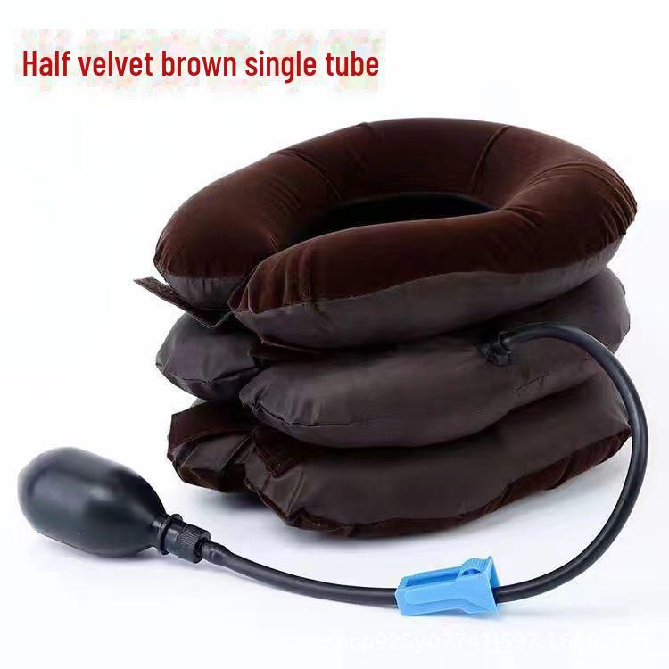 Надувное шейное поддерживающее устройство для вытяжения шеи и обезболивания