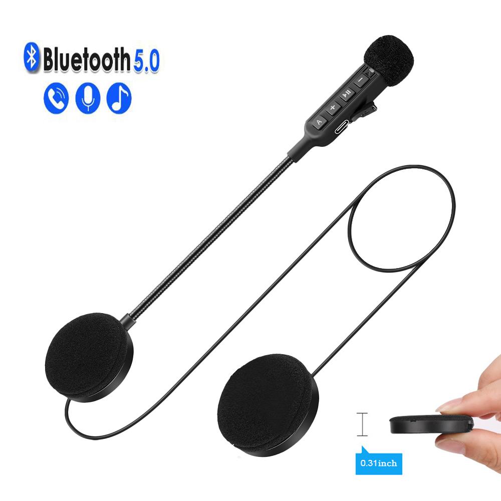 Мотоциклетный шлем Bluetooth-гарнитура BT 5.0 Мотоциклетные наушники с шумоподавлением Беспроводная громкая связь Стерео вызов Музыкальный плеер