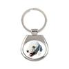 Bedlington Terrier, Rothbury Terrier, Rodbery Terrier - Geometric Keychain with a Photo and the Inscription