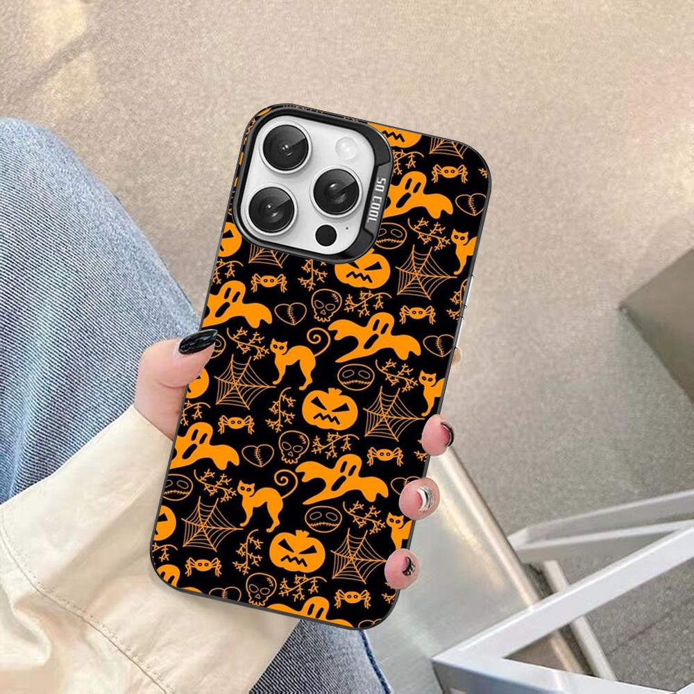 Хэллоуинский чехол-триллер для iPhone 16 15 14 13 12 11 Pro Max X XR XSMAX 8 7 Plus Матовый ударопрочный задний чехол