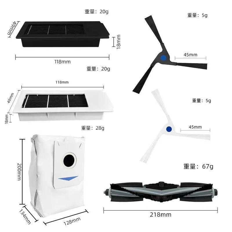 For Ecovacs Deebot X2 Omni X2Pro X2 Robot Vacuum Cleaner Accessories Roller Side Brush Main Filter Hepa Vacuum Dust Bag Parts