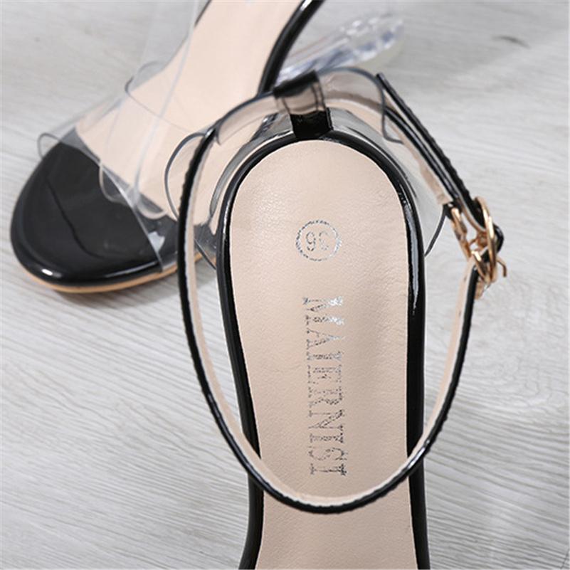 Женские фетиш-сандалии на высоком каблуке 8 см на танкетке и платформе, женские прозрачные босоножки из плексигласа на массивном каблуке, прозрачные туфли для ночного клуба