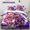 Purple Tone Football Match Player Collage Print Duvet Cover Set, 3Pcs Sports Bedding Set with 2 Pillowcases for Bedroom Decor
