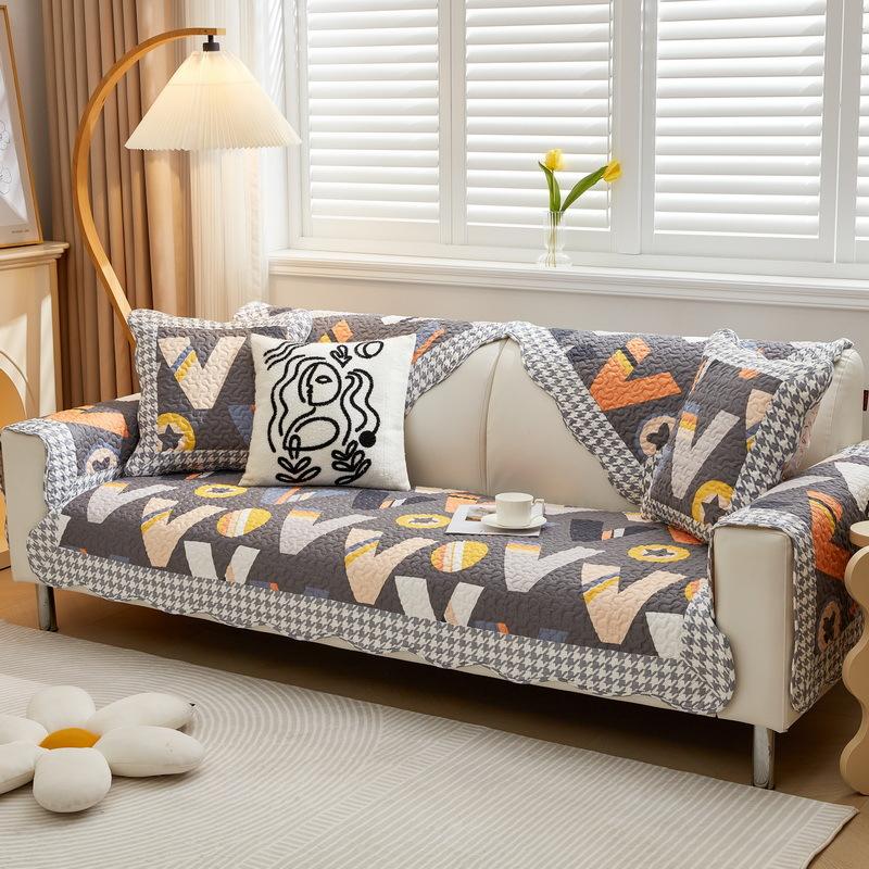 Four Seasons Universal Sofa Cushion Cotton Fabric Cushion Cotton Nordic Simple Modern Non-slip Wash Sofa Cover Towel