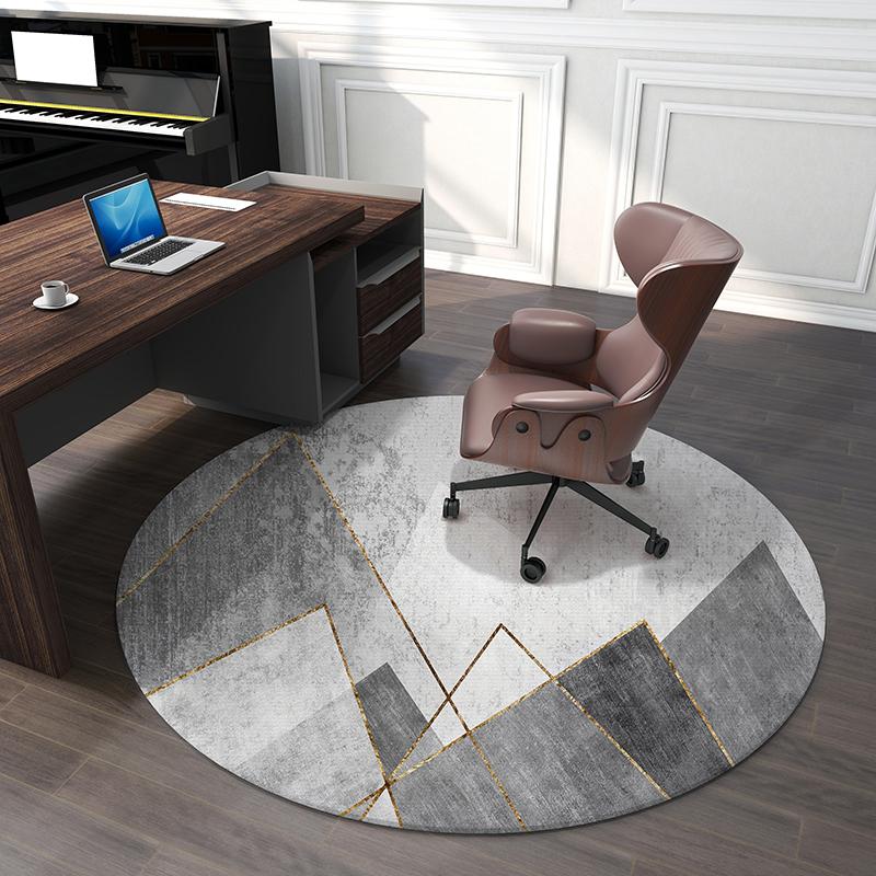 New Modern Round Carpet Bedroom Study Computer Chair Floor Mat Office Gaming Chair Non-Slip Floor Mat Home Decoration