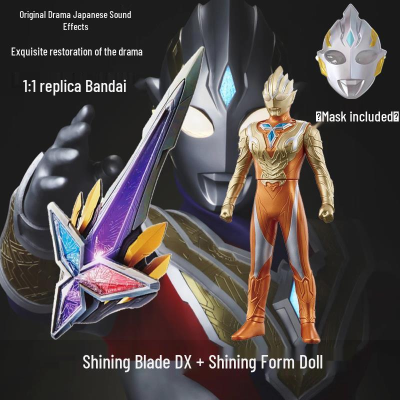 Ultraman Dark Trigger Shining Blade Henshin Ring with Victory Light Stick