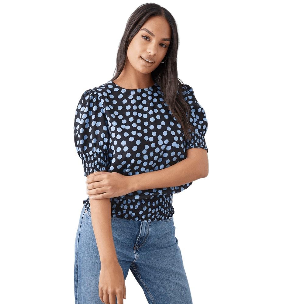 Dorothy Perkins Womens/Ladies Spotted Shirred Hem Blouse