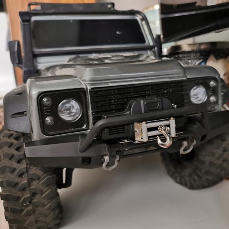 Metal Automatic Winch With 3CH Control Line For 1/10 RC Crawler Car Axial SCX10 TRAXXAS TRX4 Upgrade Parts Accessories