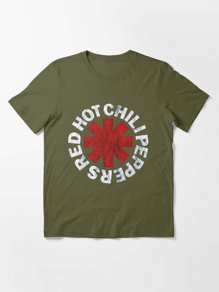 Red Black Hot Peppers Rock Band Graphic New Essential T-Shirt