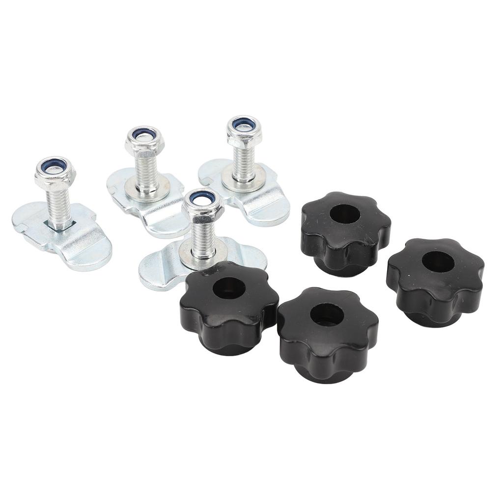 L Track Stud Fittings Carbon Steel 360 Degree Rotation L Track Tie Down System Kit for Truck Beds Trailers