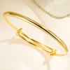 Yellow Gold Bracelet Glossy Golden Concubine Bracelet Classical Affordable Luxury Fashion Matching Women's Simple