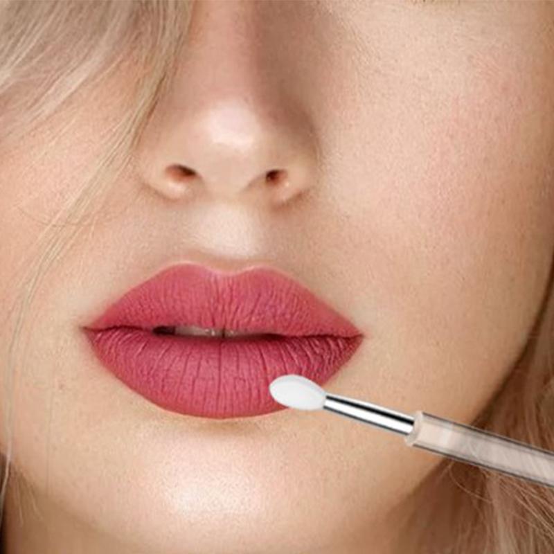Портативный аппликатор для блеска для губ, многофункциональные силиконовые кисти для губ с пылезащитным колпачком