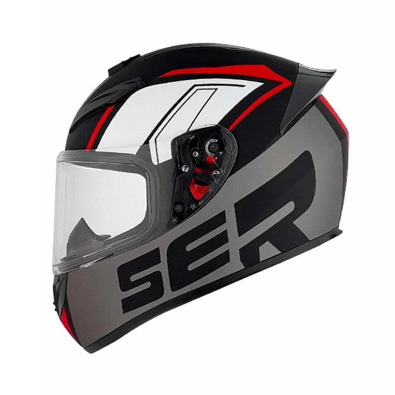 New QK111 Four-Season Full-Face Motorcycle Helmet Unisex Riding Helmet for Adults with Clear or Black Lens Available
