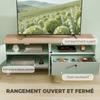 TV Stand Cabinet for Television up to 36 Inch, Modern TV Unit with 2 Doors, Entertainment Center with Adjustable Shelf