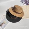 Bohemian ethnic style flat top straw hat women's summer seaside vacation sunshade sunscreen fashion sun hat men