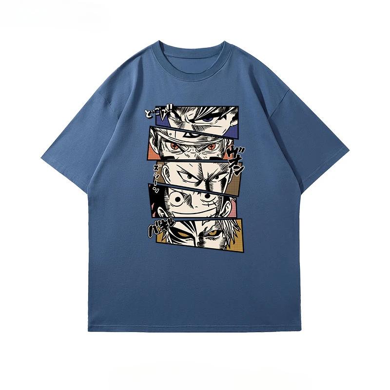 Популярная аниме-футболка унисекс-тренд Saiyan ONE PIECE Naruto японская хлопковая футболка с коротким рукавом модная повседневная летняя унисекс-футболка