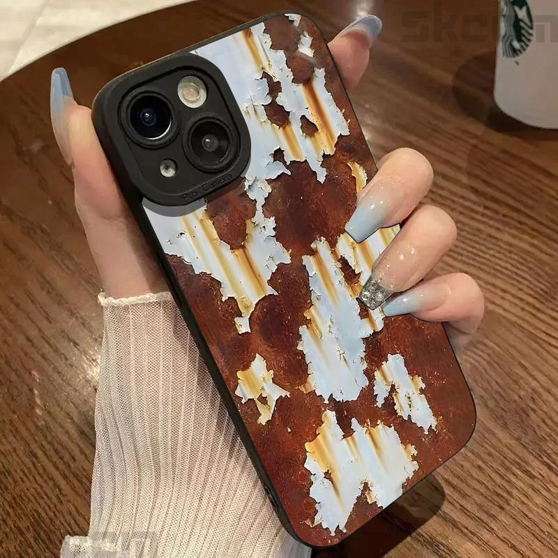 Retro Industrial Rusty Style Silicone Phone Case For Samsung Galaxy S23 S24 S25 Ultra S22 S21 S20 Plus FE A15 A35 A54 A55 Cover