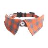 (Qunide) Cat Collar Breakaway With Cute Bow Tie And Bell Plaid For Kitty Adjustable Safety