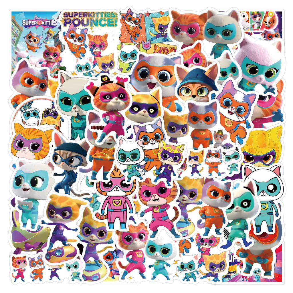 50/100 Новые наклейки-граффити Супер Котята Декоративный чемодан Мобильный телефон Наклейки-граффити